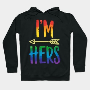 LGBT Pride I'm Her She's Mine Lesbian Couple Matching Lover Hoodie